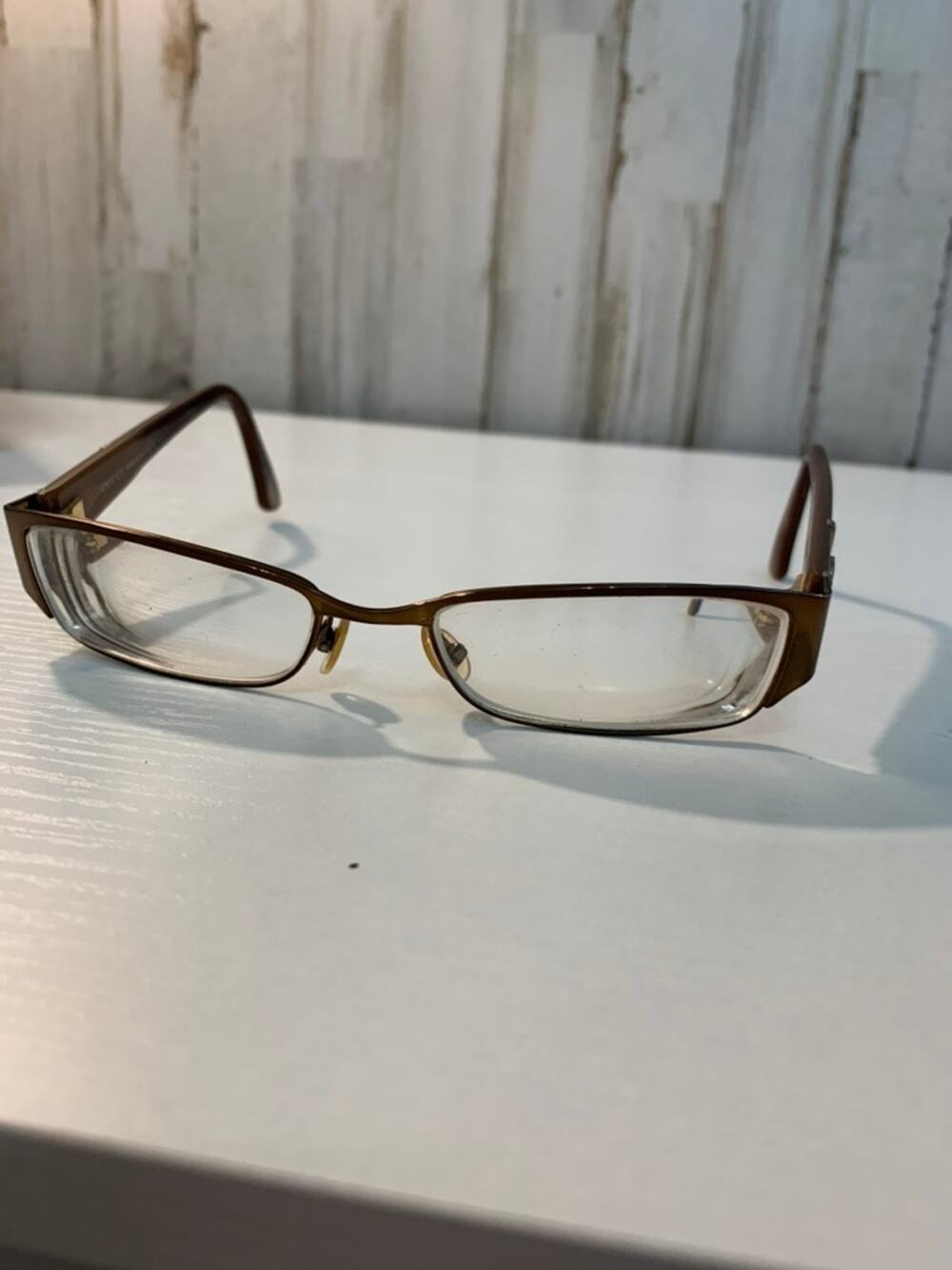 Gucci Eyeglass Frames Womens Brown Full Rim GG Logo 135